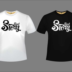 bad story, design, tshirt, lettering, gray letter, tshirt, tshirt, tshirt, tshirt, tshirt